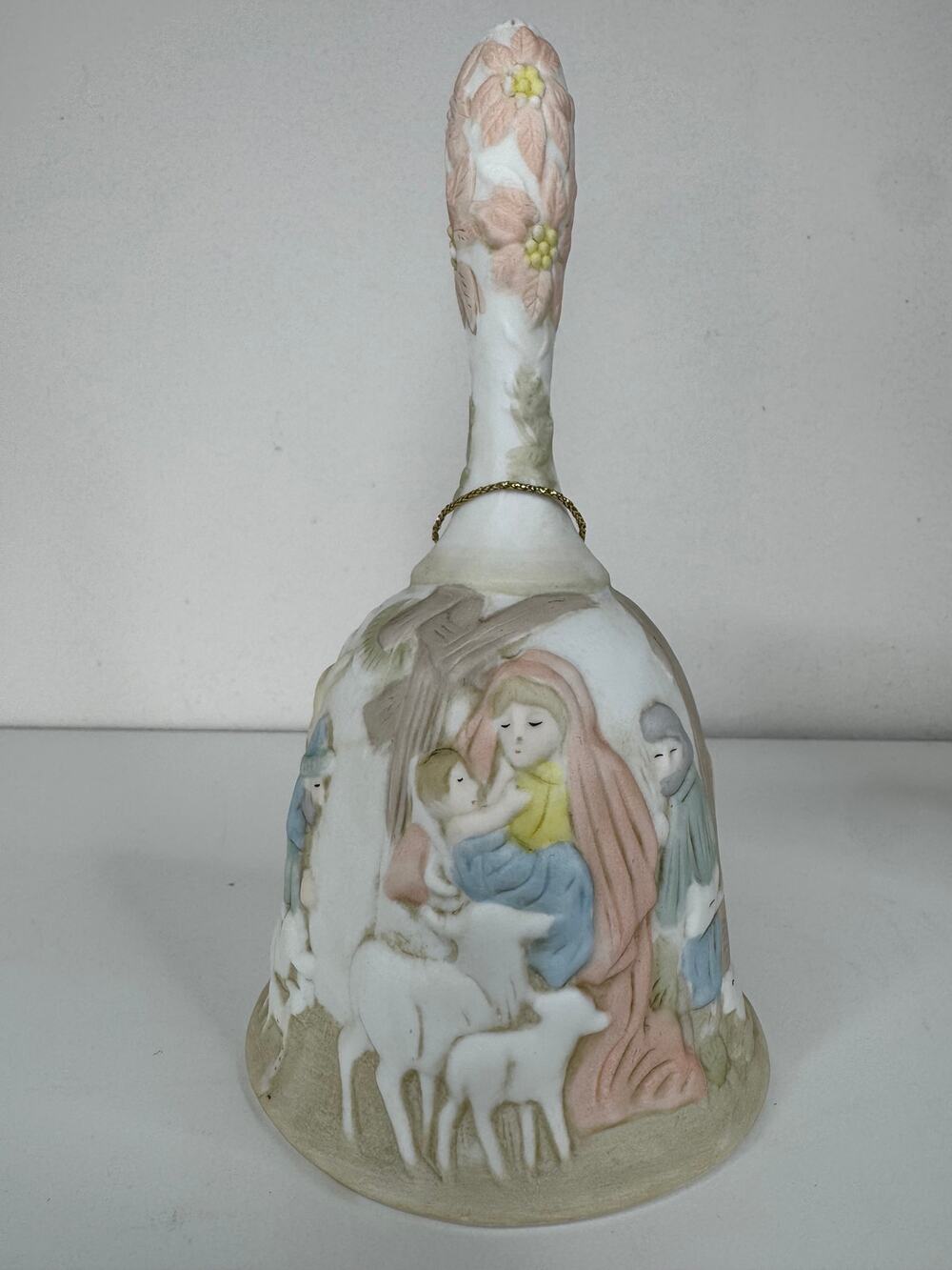 Vintage 1982 Lefton Christopher Collection O Come All Ye Faithful Nativity Bell